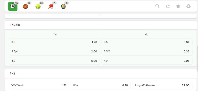Thể Thao OK9 – Nền Tảng Cá Cược Thể Thao Uy Tín 2025 7 Kèo tài xỉu bóng đá OK9